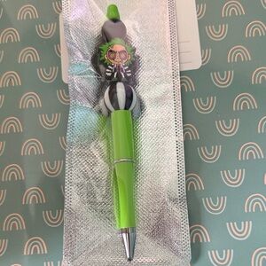 Beetlejuice Green and Black Decorative Pen